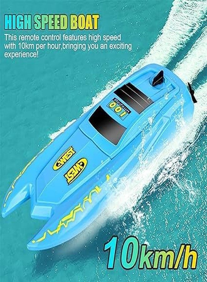 EXOMOON RC Boat Remote Control Boats for Pools and Lakes - H126 Mini Racing Boats 2.4GHz 10km/h High Speed Remote Control Boat for Kids Adults Boys Girls Multicolor - Image 2